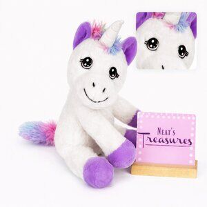 2021 Progressive Plush MIRA White Pink Unicorn Rainbow Mane 12" Stuffed Animal